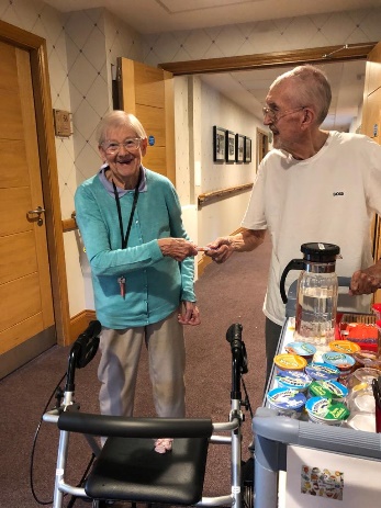Residents Helping Out on Treats Trolley