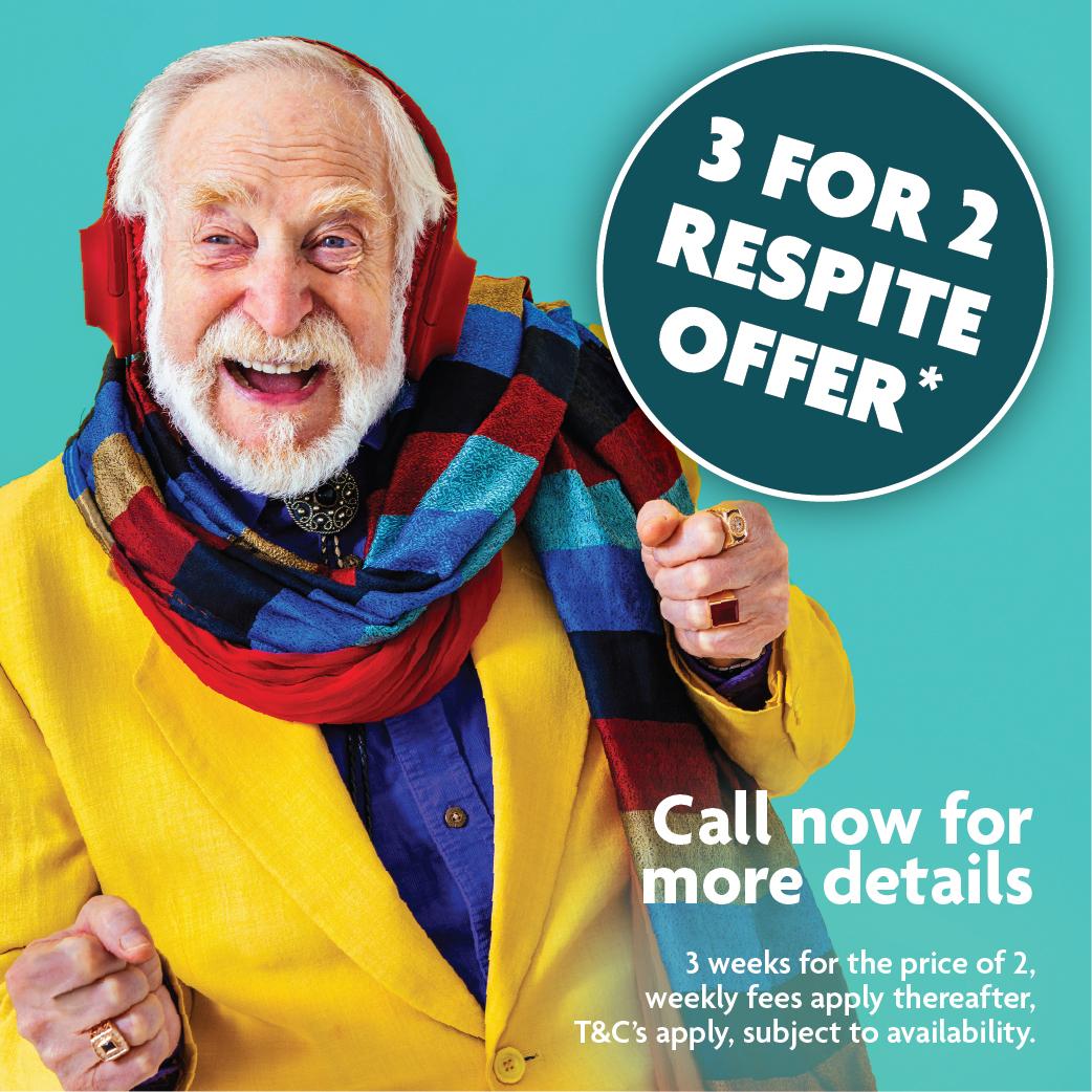 3 for 2 respite care banner