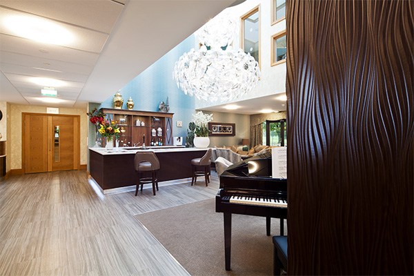bar and lounge area in manor grange care home
