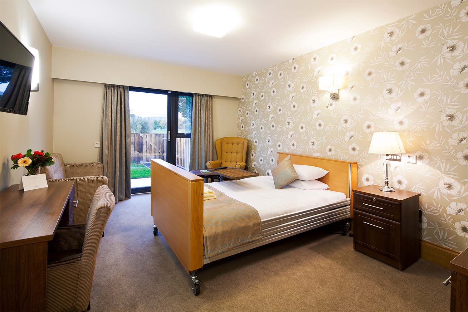 manor grange bedroom decorated with calming grey colours